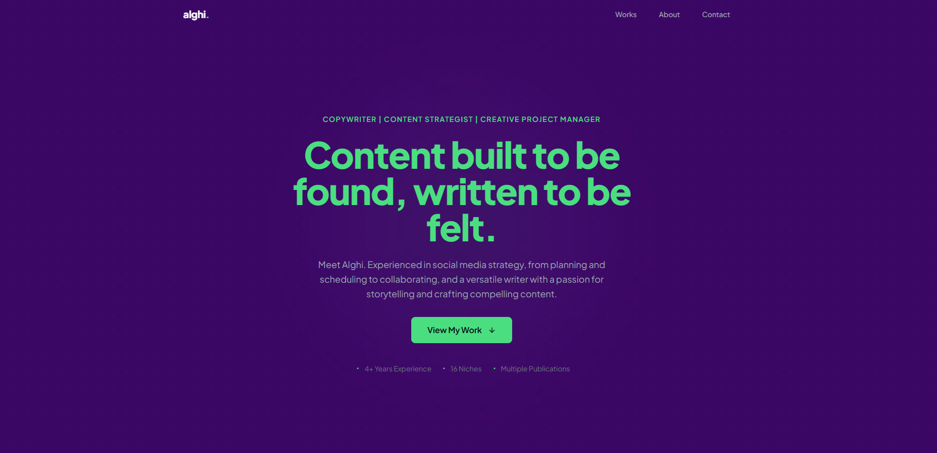 Algifari's Portfolio Website
